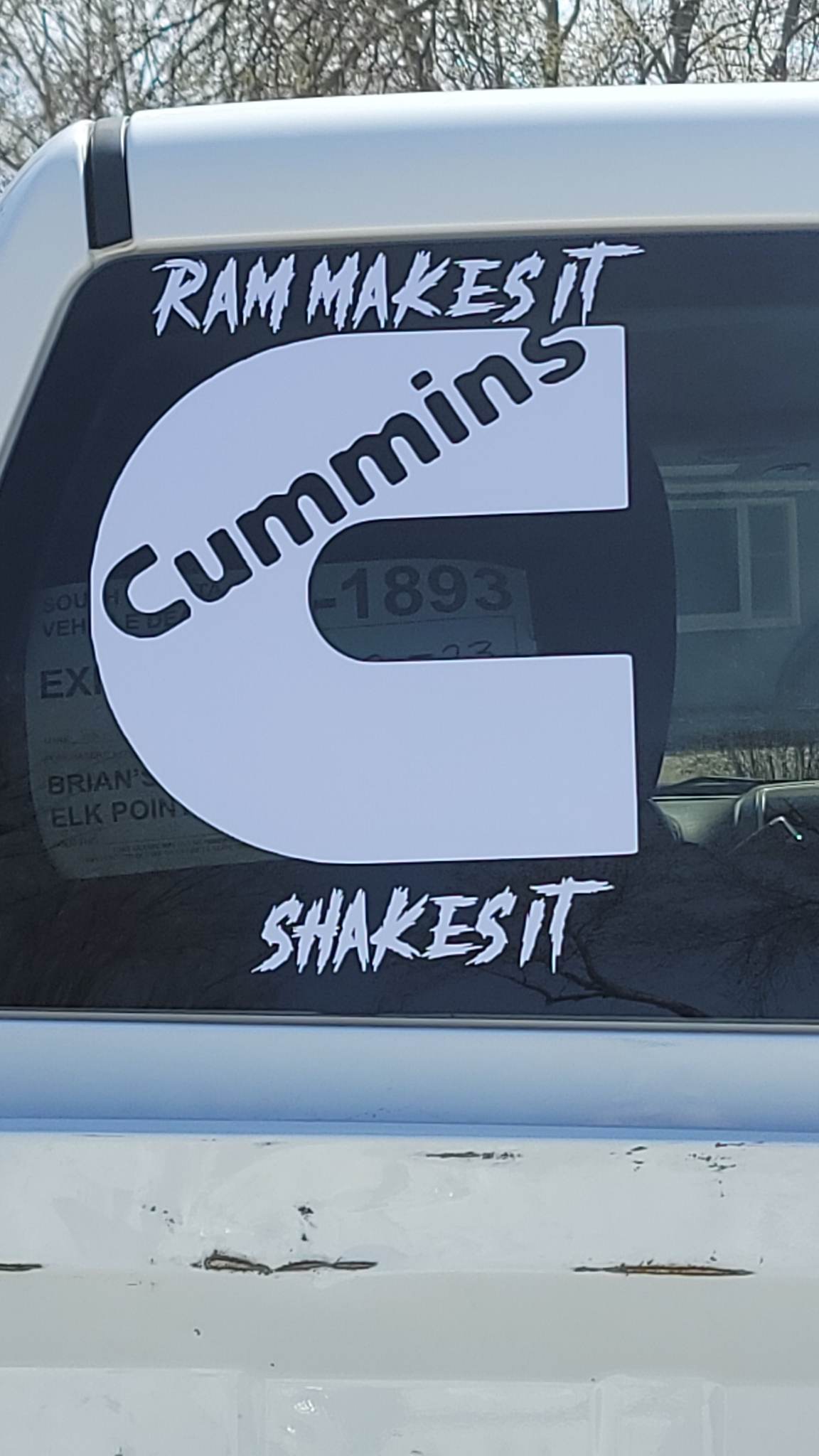 Ram Makes it Cummins Shakes It Decal