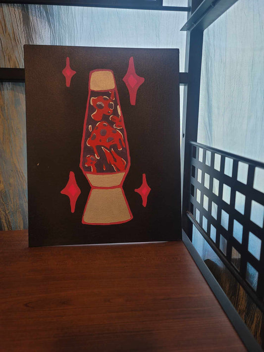 Mushroom Lava Lamp 11x14 Canvas