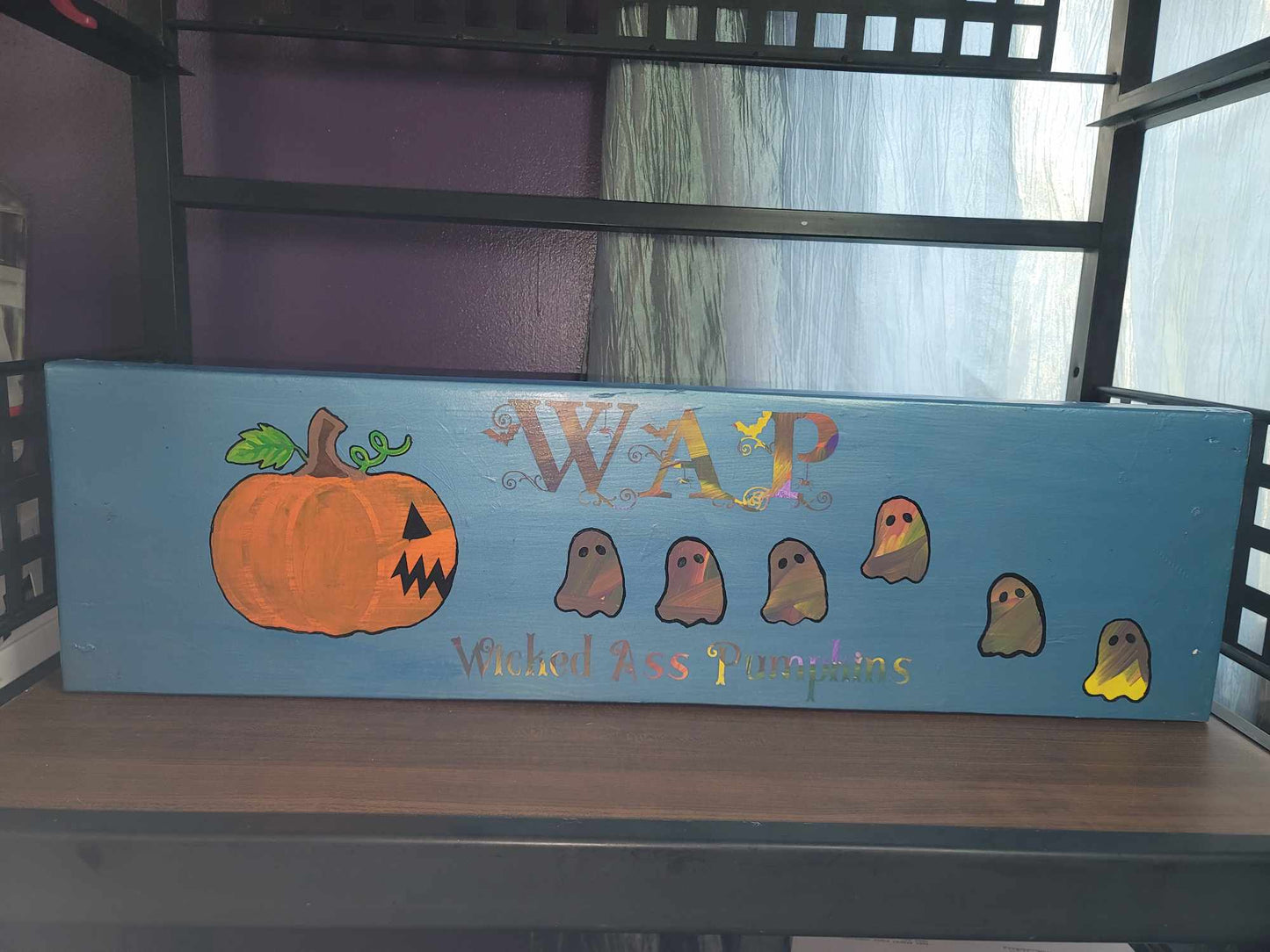 Wicked Ass Pumpkins Sign WAP Wooden Sign