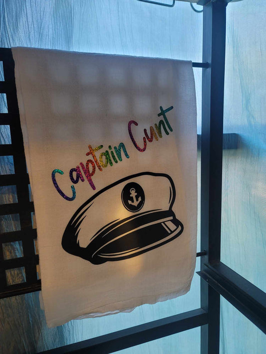 Captain Cunt Kitchen Towel