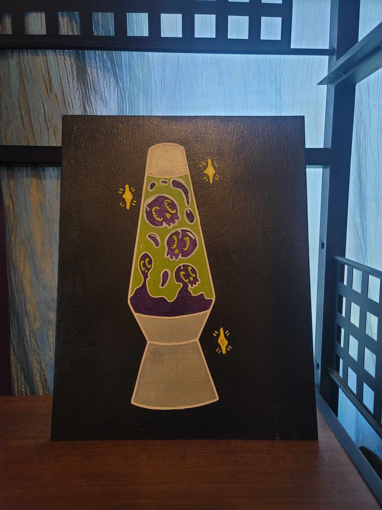 Skull Lava Lamp 11x14 Canvas