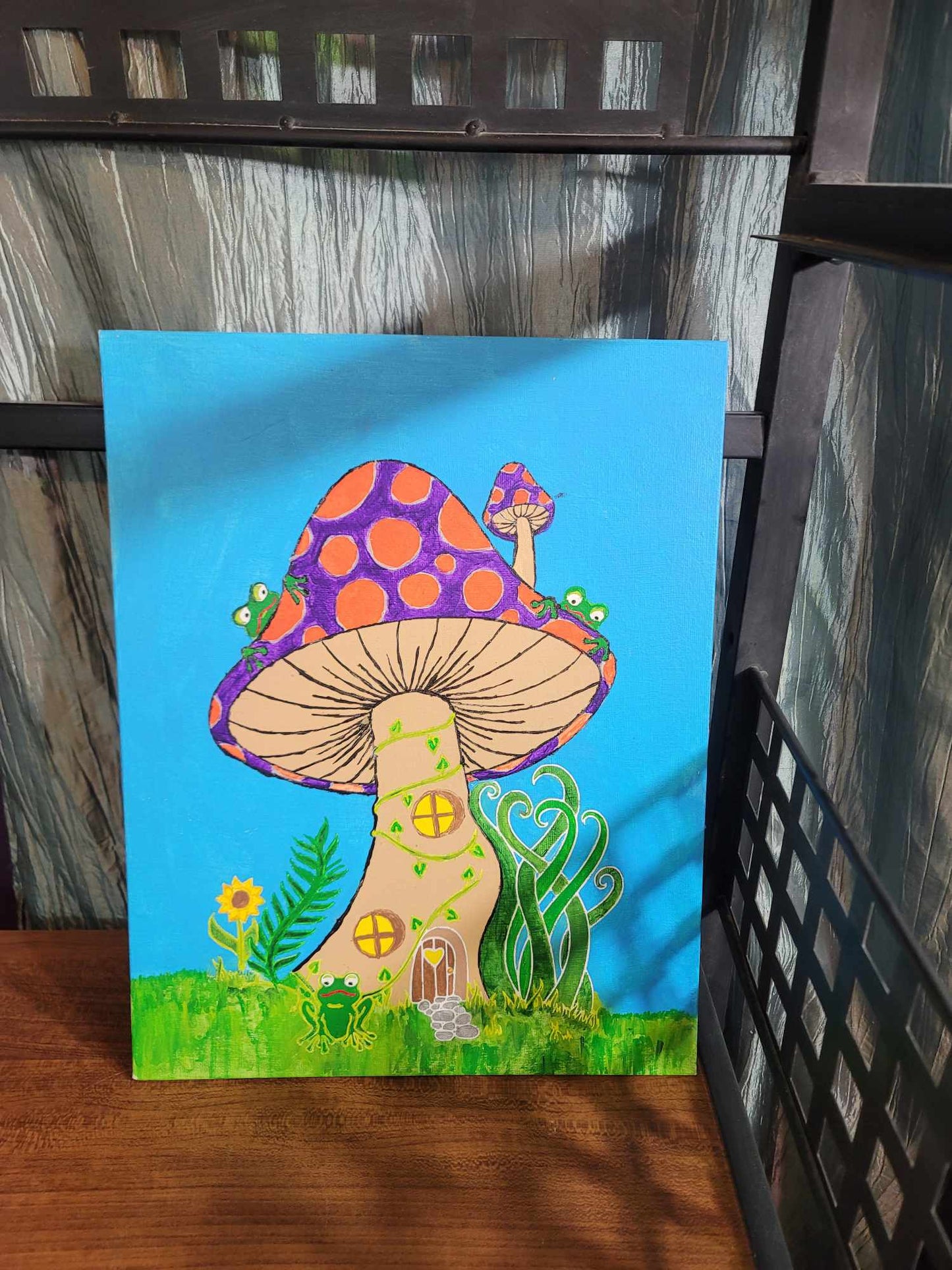 Frog Fairy House Canvas